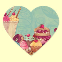 Cupcake & Ice Cream Patisserie Gift Tags stickers