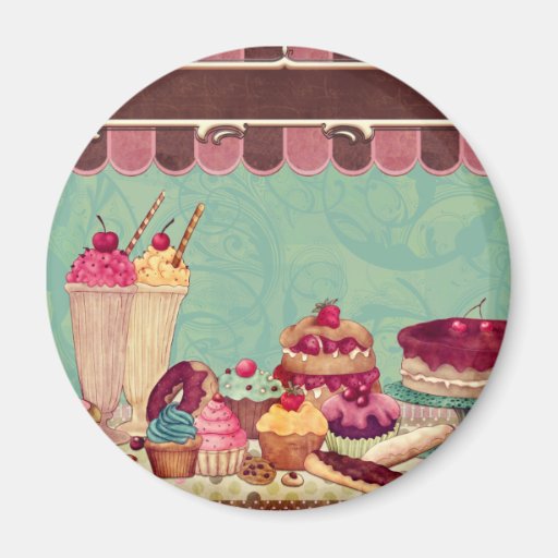 Cupcake & Ice Cream Patisserie Magnets