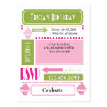 Cupcake Invite Post Card