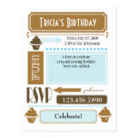 Cupcake Invite Post Card