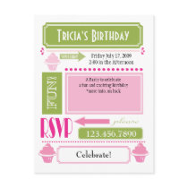 Cupcake Invite Post Card