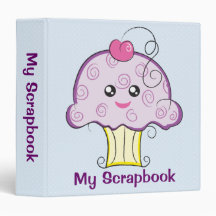Cupcake Kawaii Scrapbook Vinyl Binders