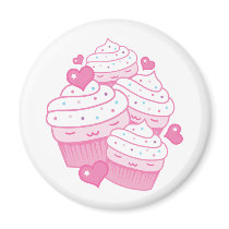 cupcake love refrigerator magnets