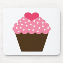 Cupcake Love Valentine Mouse Pad