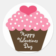 Cupcake Love Valentine Sticker