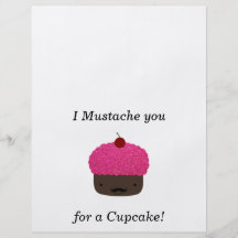 Cupcake moustache custom flyer