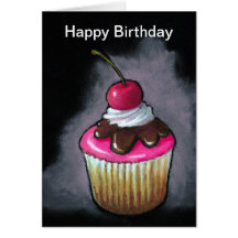 Cupcake: Original Art: Birthday Sweetie Cards