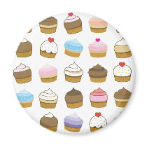 cupcake pattern magnet