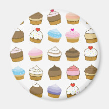 cupcake pattern magnet
