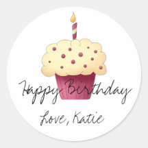 Cupcake Personalized Sticker