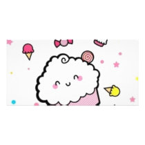 cupcake customized photo card