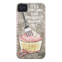Cupcake Pink & Grey 'CHENEY' IPhone case iPhone 4 Case