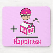 Cupcake Plus Milk Happiness Mousepads