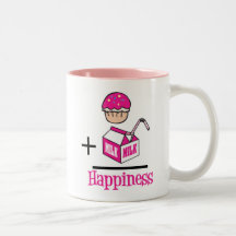 Cupcake Plus Milk Happiness Mug