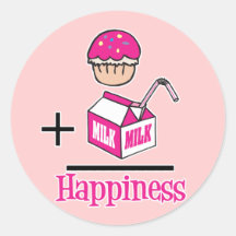 Cupcake Plus Milk Happiness Stickers