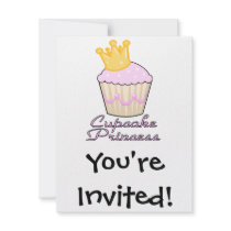 cupcake princess custom announcements