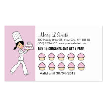 Cupcake reward card 2 business cards