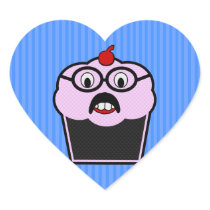 Cupcake Studmuffin Heart Sticker