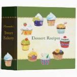 Cupcake Sweet Bakery Dessert Holiday Recipe Binder