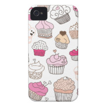 Cupcake sweet candy cake pattern Case-Mate iPhone 4 cases