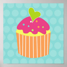 Cupcake Sweet Kids Nursery Wall Art Prints