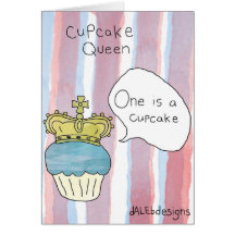 Cupcake themed greetings card - 'Cupcake Queen'