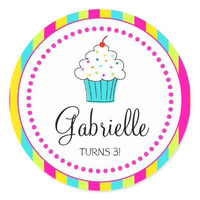 Cupcake Toppers / Stickers by paisleyinparis