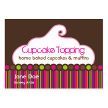 Cupcake Topping Retro Business Cards
