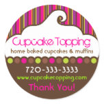 Cupcake Topping Retro Stickers