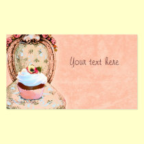 Cupcake Victorian Business Card business cards