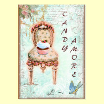 Cupcake Victorian Chair Business Cards business cards
