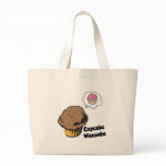 Cupcake Wannabe Muffin Tote Bags