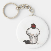 Cupcake with a Cherry on Top Key Chain