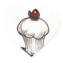 Cupcake with a Cherry on Top Stickers