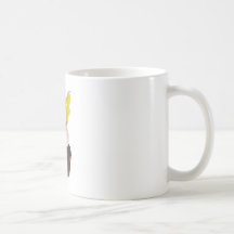 Cupcake with birthday candle for four year old coffee mugs