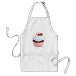 Cupcake with Pansy Art Design Apron