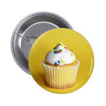 Cupcake with Sprinkles Pinback Button