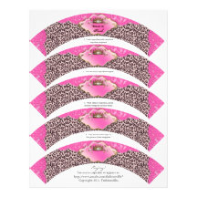 Cupcake Wrappers Princess Crown Leopard Letterhead