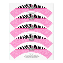 Cupcake Wrappers Princess Crown Zebra Letterhead