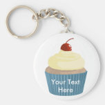 Cupcake-Yellow and Blue Key Chains
