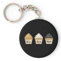 Cupcake Yum Keychains