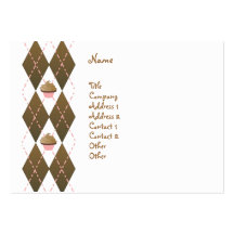 Cupcakes and Argyle Business Card Template