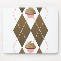 Cupcakes and Argyle Mouse Pad
