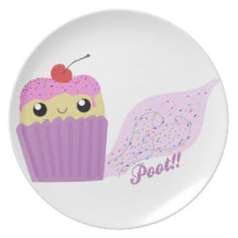 Cupcakes Fart Sprinkles Dinner Plate