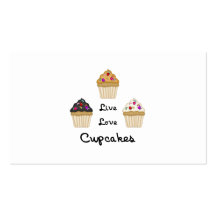 Cupcakes Live Love Business Card