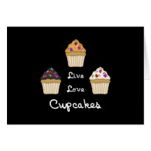 Cupcakes Live Love Card