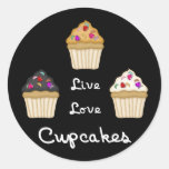 Cupcakes Live Love Sticker