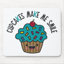 Cupcakes Make Me Smile Mouse Pad