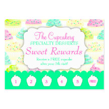 Cupcakes N Sprinkles Custom Rewards Cards Business Cards