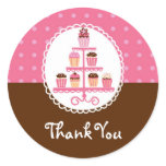 Cupcakes On A Stand Favor Sticker
